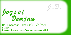 jozsef demjan business card